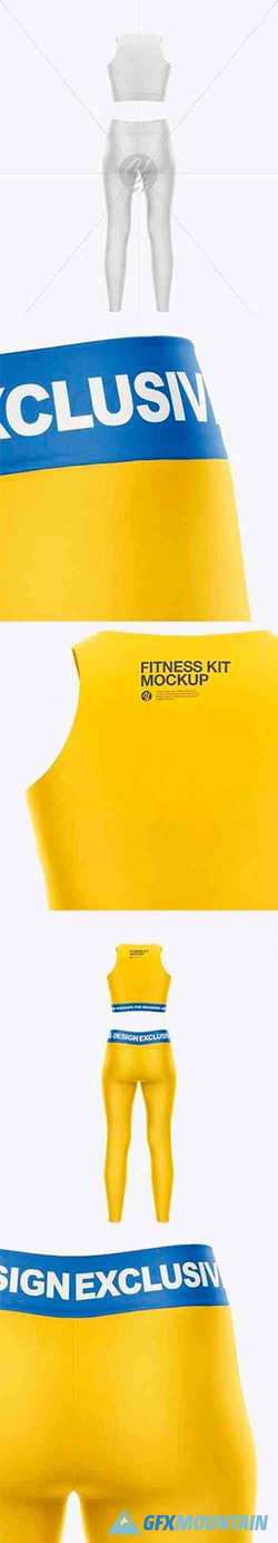Women's Fitness Kit Mockup - Back View