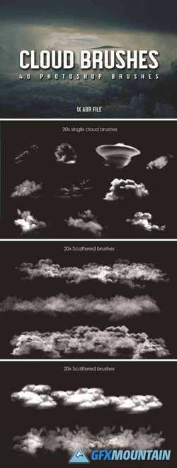 40 Cloud Brushes for Photoshop 1717811