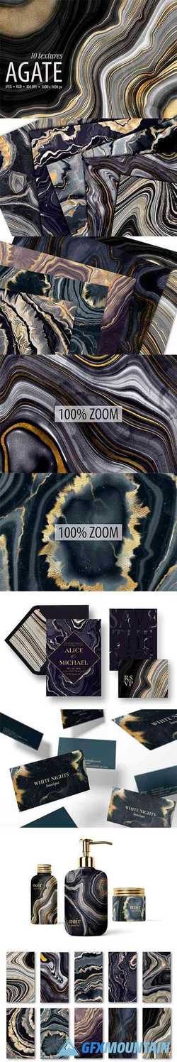 Gold Veined Agate Stone Textures - 3672378