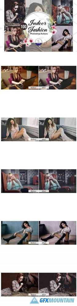 100 Indoor Fashion Photoshop Actions 3937761