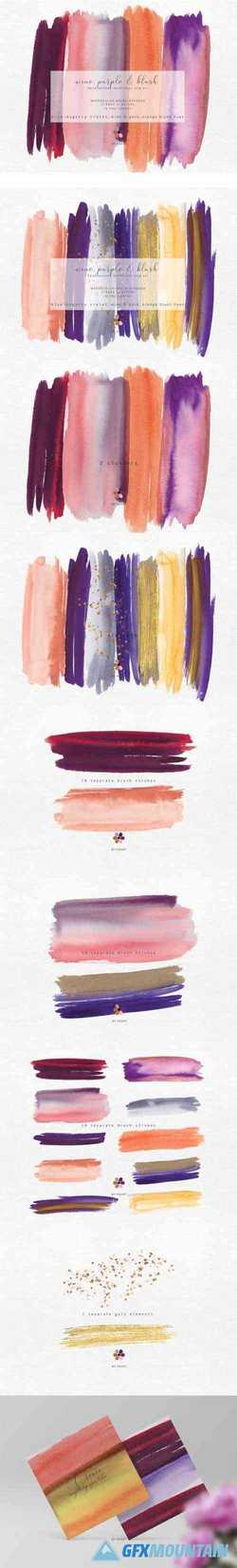 Hand Painted Watercolor Brush Strokes 1743290