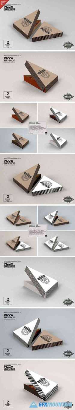 Pizza Slice Box Packaging Mockup 1018334