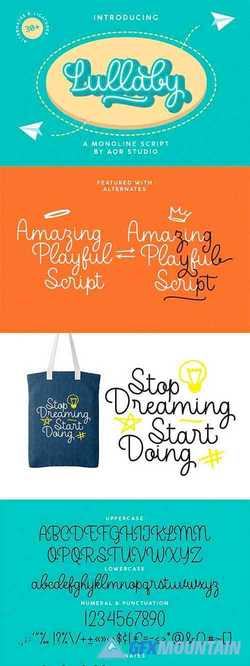 Lullaby Playful Typeface 4085174