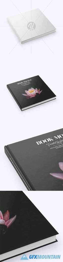 Book w/ Matte Cover Mockup - High Angle Shot
