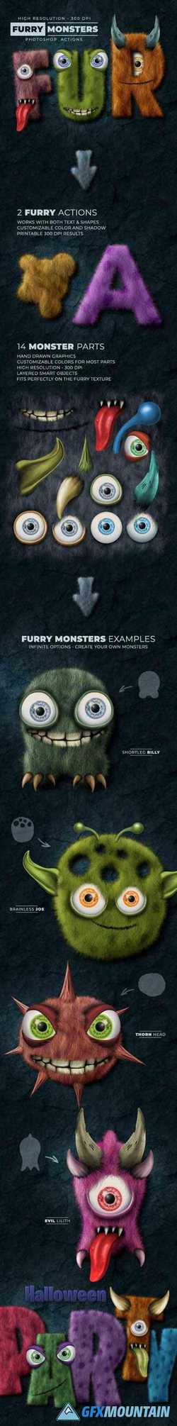 FURRY MONSTER ACTIONS - 300 DPI - 24518004