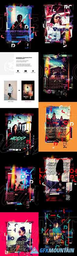 LOMOGRAPHY TYPOGRAPHY POSTER PHOTOSHOP ACTION - 24518011