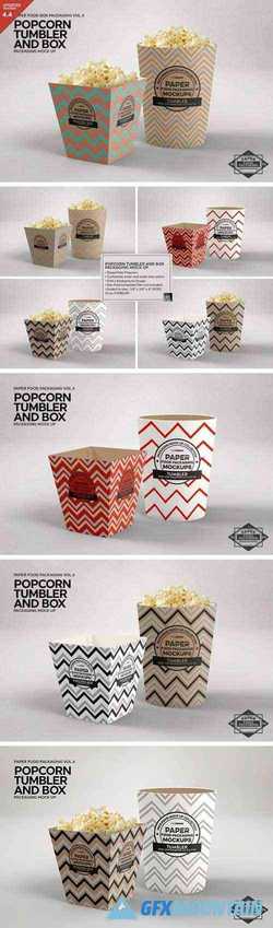 Popcorn Containers Packaging Mockup 2478300