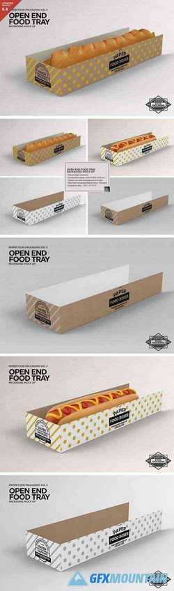 Open End Food Tray Packaging Mockup 2484654