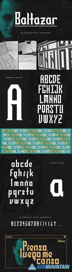 BALTAZAR Blackletter Typeface