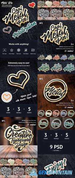 METAL PIN – TEXT AND LOGO EFFECT - 24741564