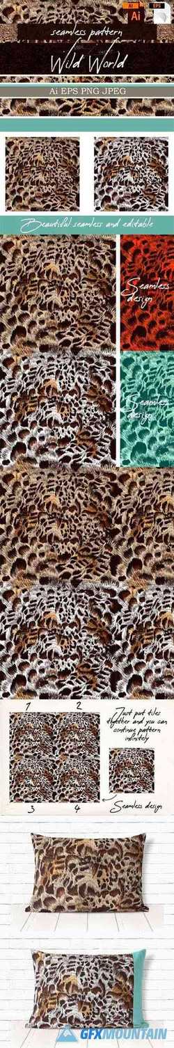Seamless Vector Leopard Pattern Design 1786676
