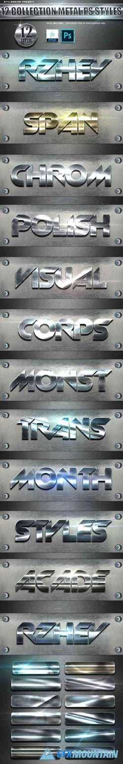 12 Collection Metal Photoshop Text Styles Vol 3 24783635