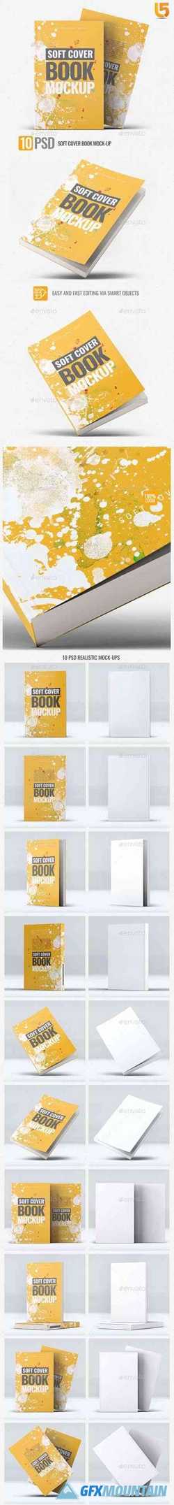 Soft Cover Square Book Mock-Up 24858039