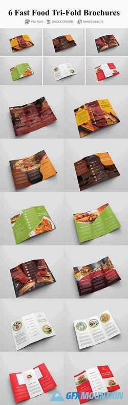 6 Fast Food Tri Fold Bochures 4235346