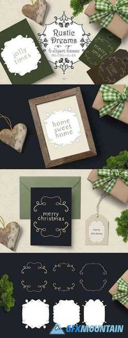 Rustic Christmas clipart frames - 4278237