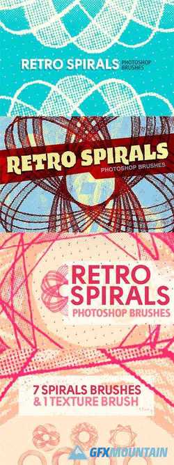 Retro Spirals Photoshop Brushes 74651