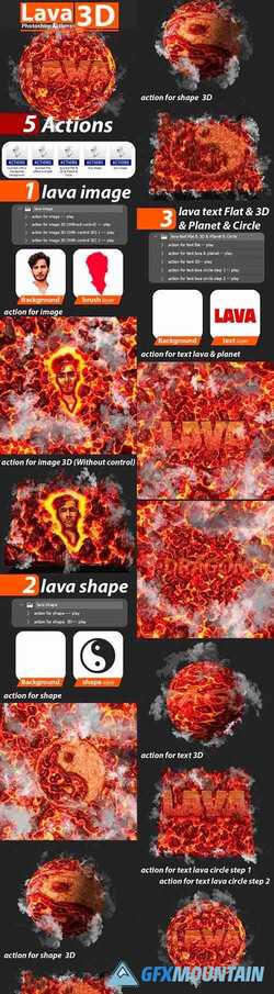 Lava 3D Photoshop Actions 24828845