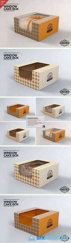 Cake Window Box Packaging Mockup 2306692