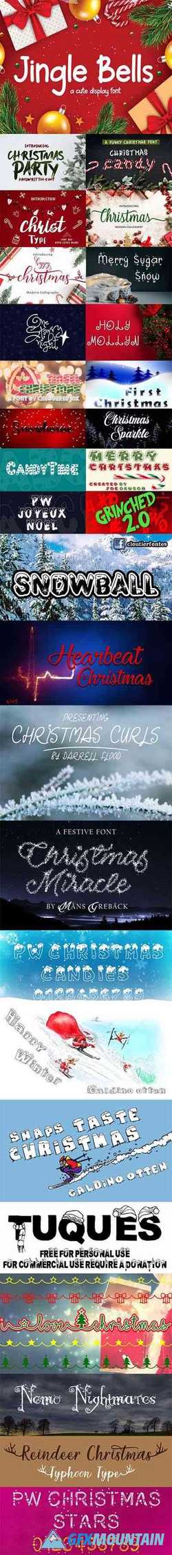 29 Holiday Fonts Collection