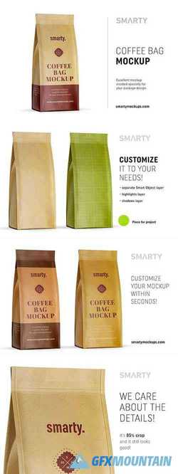 Eco coffee bag mockup 4381872