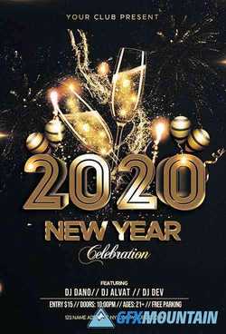 NEW YEAR CELEBRATION PARTY FLYER DESIGN