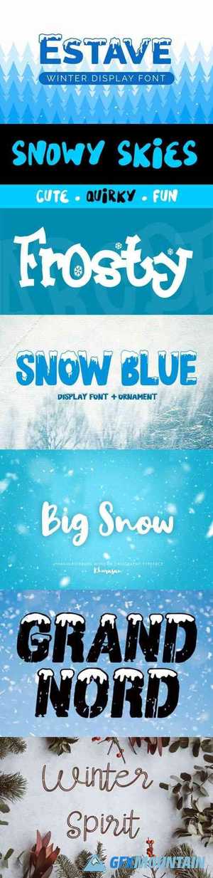 7 Winter Fonts Collection
