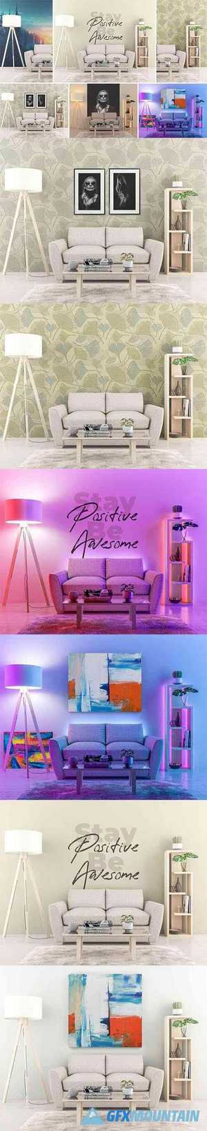 Interior Mock-up by day and by night vol.01