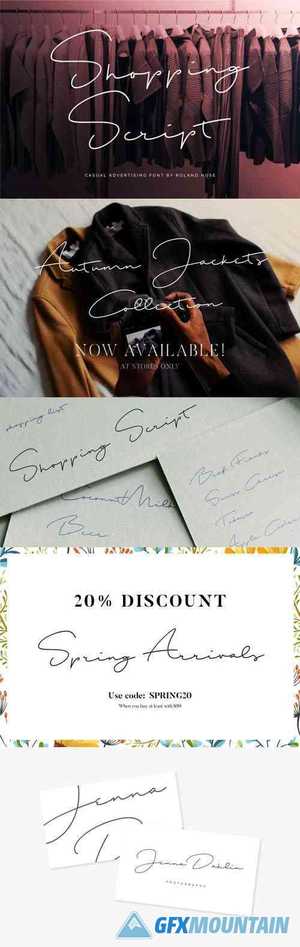 Shopping Script - Casual Advertising Font