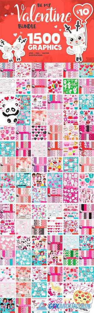 Mega Valentine graphics bundle - 4455358