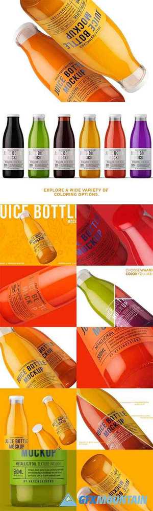 Juice Round Bottle Mockup 4508759