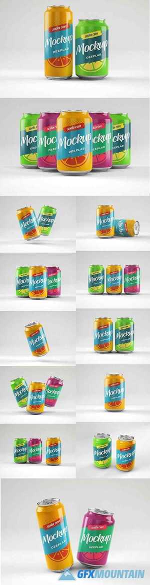 Soda Can Mockup Super Bundle