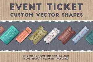 Event Ticket Custom Vector Shapes