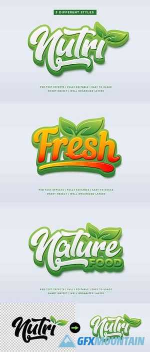 Green Natural 3D Text Style Effects Mockup 25632927