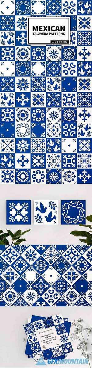 Mexican Talavera Tiles Patterns Set 2769551