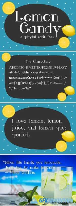  Lemon Candy Font 