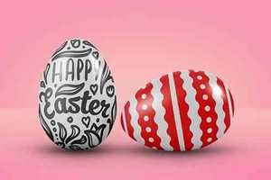 Easter eggs mockup