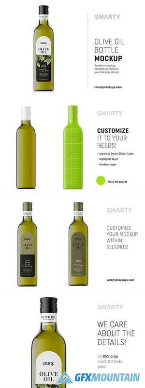 Olive oil bottle mockup 4539334