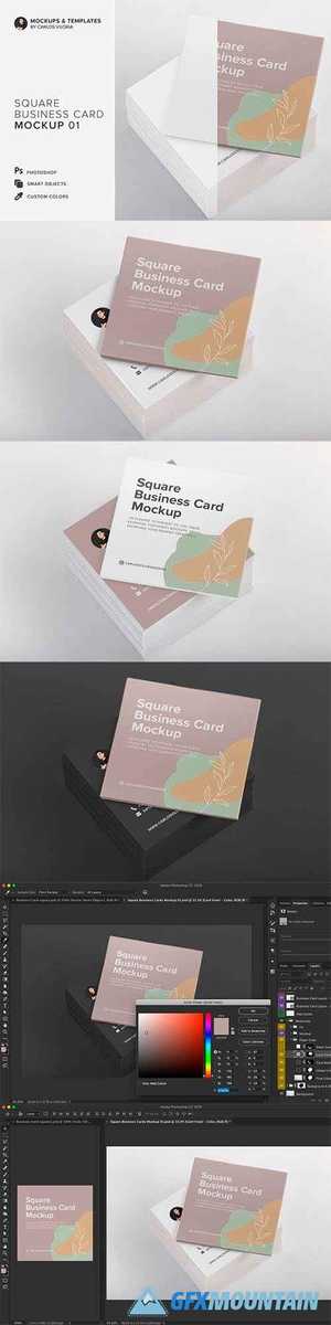 Square Business Cards Mockup 01 4528583