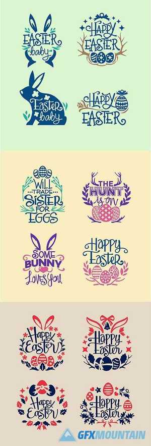 Handwriting Happy Easter Phrase Set