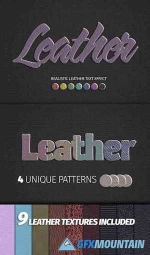 Leather Text Effect Mockup Bundle 324924100