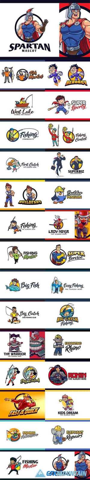 28 Character Mascot Logos
