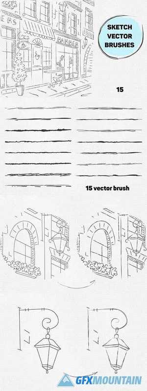 Vector sketch brushes illustrator 4441672