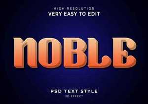 Noble amazing 3d text effect