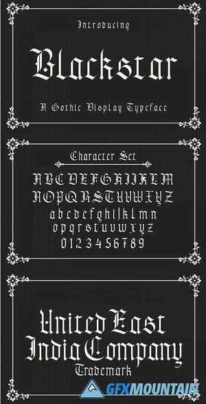 BlackStar Gothic Display Typeface Font