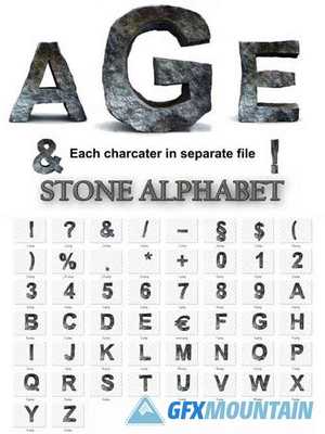 Rocky Letters, Stone Alphabet Numbers 3382671