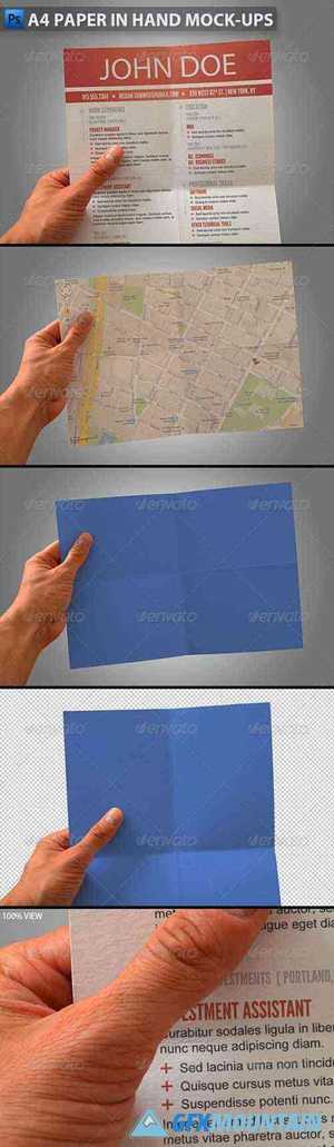 A4 Paper in Hands Mock-up 25818233