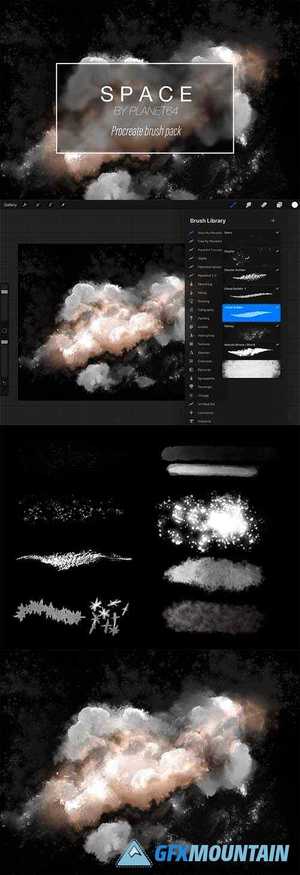 Clouds & Space - procreate brushes 4536290