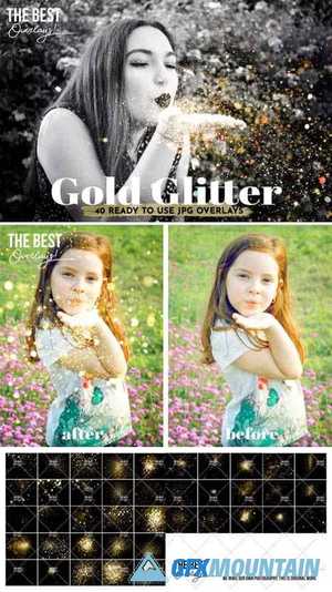 40 Blowing Glitter Photoshop Overlays