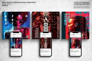 Music Square Flyer & Social Media Post Bundle 5