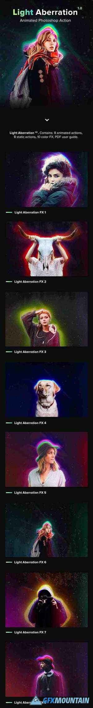 Animated Light Aberration - Photoshop Action 22505480